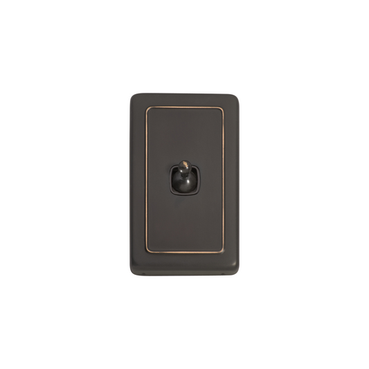 Switch - Toggle 1 Gang Antique Copper/Brown