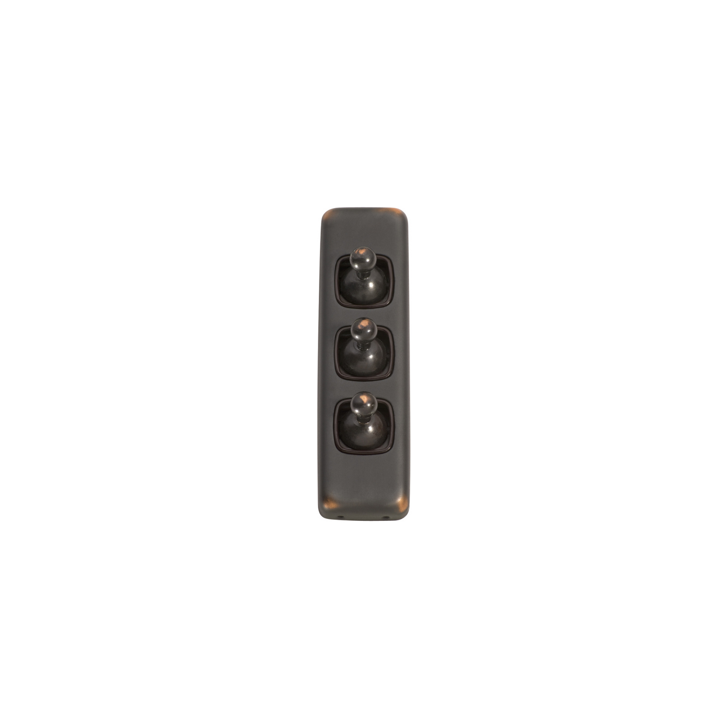 Switch - Architrave - Toggle 3 Gang Antique Copper/Brown