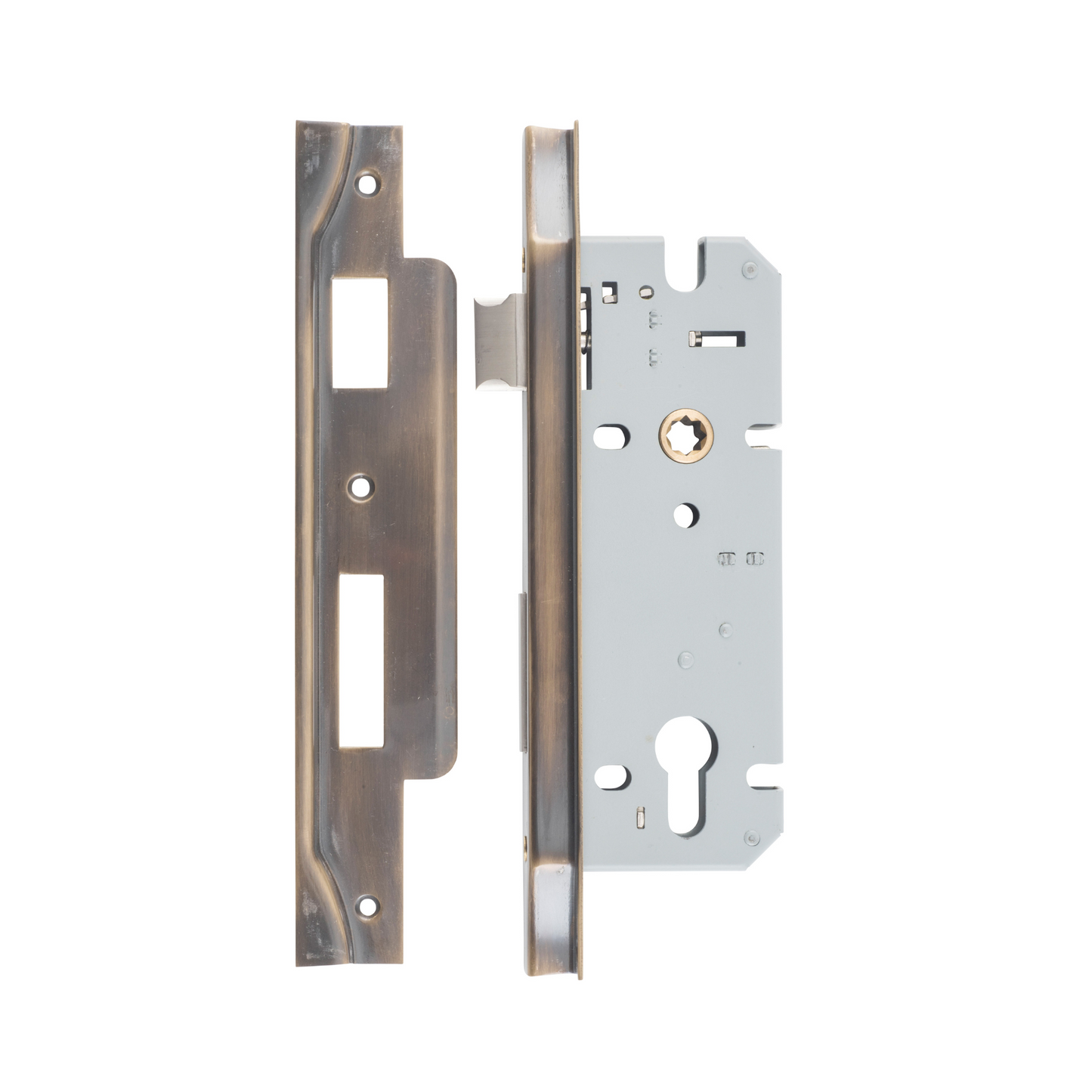 85mm Euro Lock Rebated Signature Brass 45mm