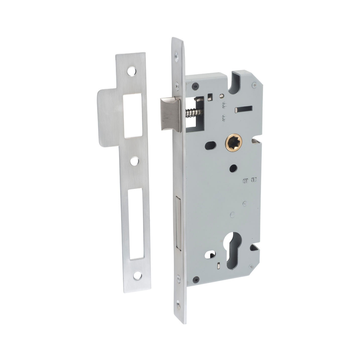 85mm Euro Lock Brushed Chrome 45mm