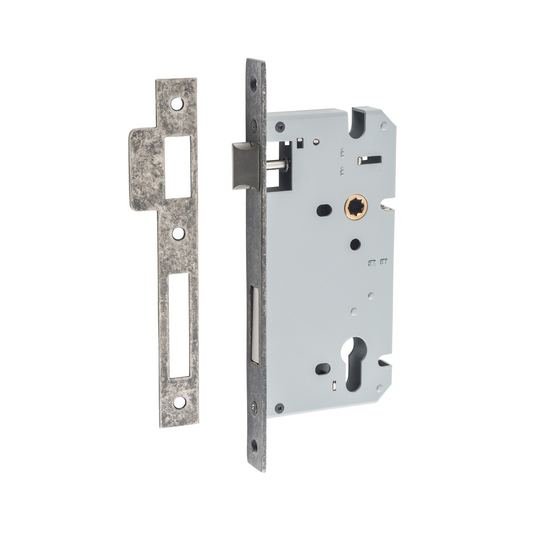 85mm Euro Lock Distressed Nickel 60mm