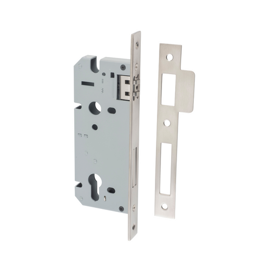 Euro Roller Lock Satin Nickel 45mm
