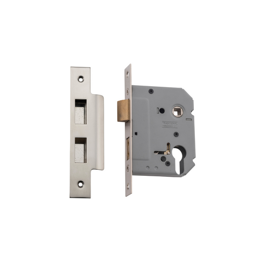 Euro Mortice Lock Satin Nickel 57mm