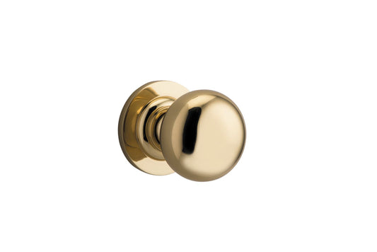 Cambridge Knob on Rose Polished Brass