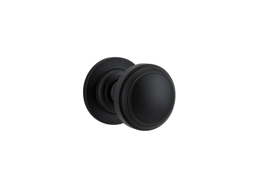 Paddington Knob on Rose Matt Black