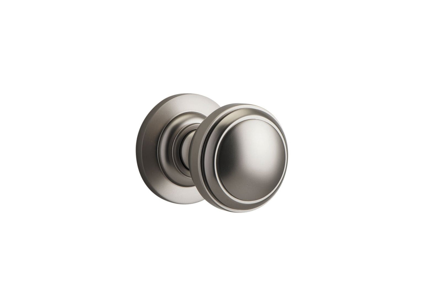 Paddington Knob on Rose Satin Nickel