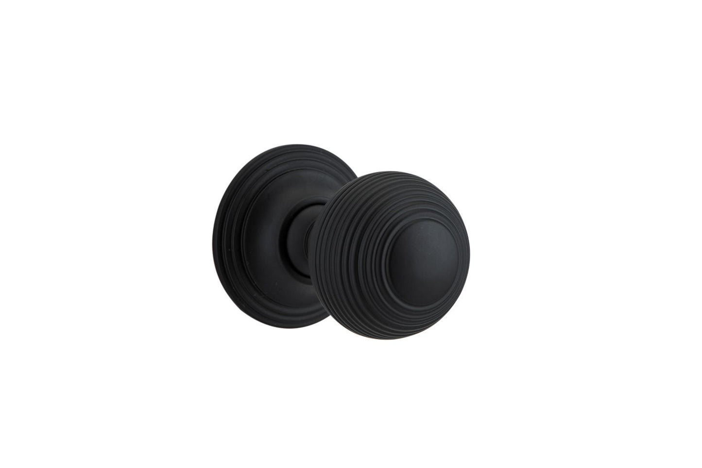 Guildford Knob on Rose Matt Black