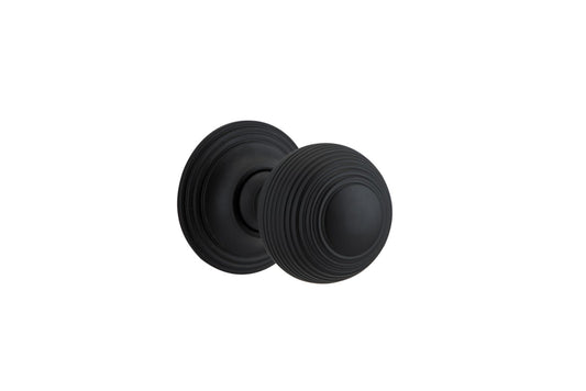 Guildford Knob on Rose Matt Black