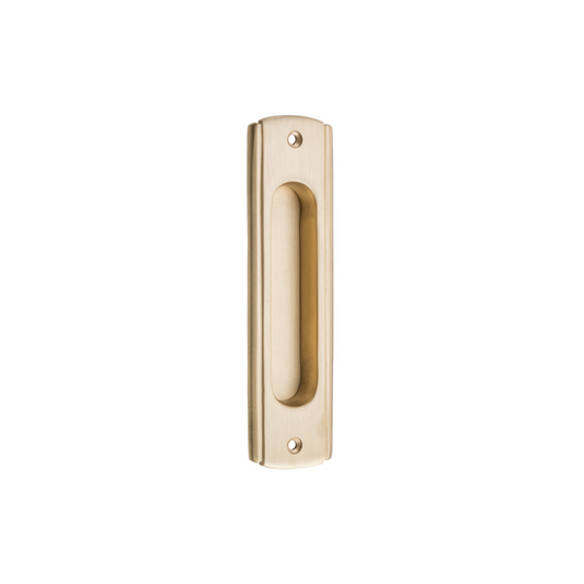 Traditional Sliding Door Pull Satin Brass