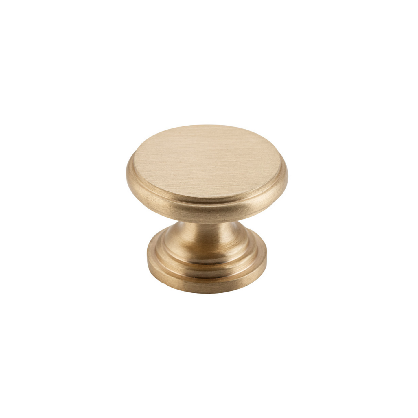 Cupboard Knob Flat Satin Brass 32mm