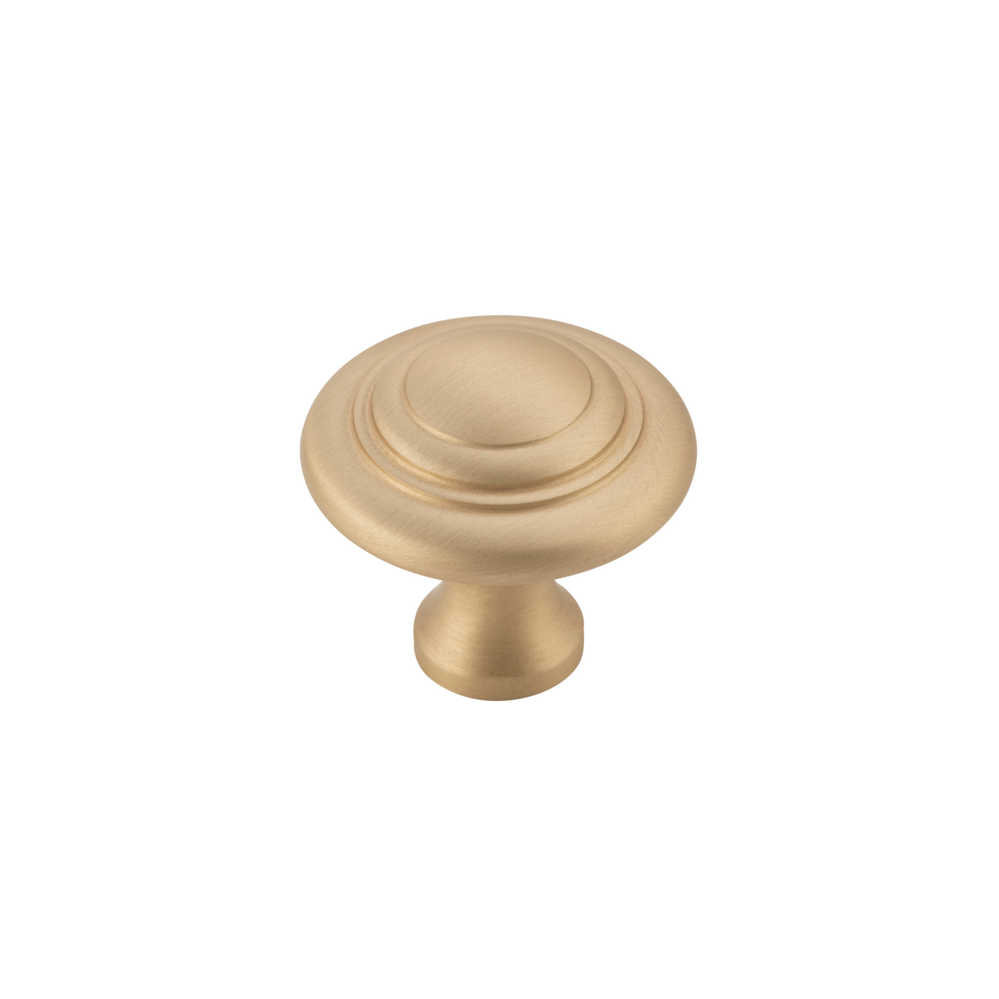 Cupboard Knob Domed Satin Brass 32mm