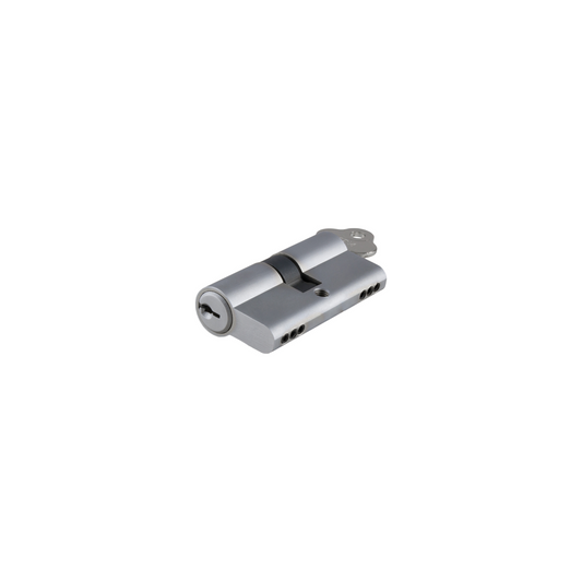 Euro Cylinder Key/Key Brushed Chrome 45mm