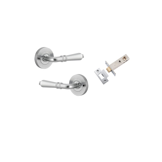 Sarlat Lever on Rose Brushed Chrome Inbuilt Privacy Kit