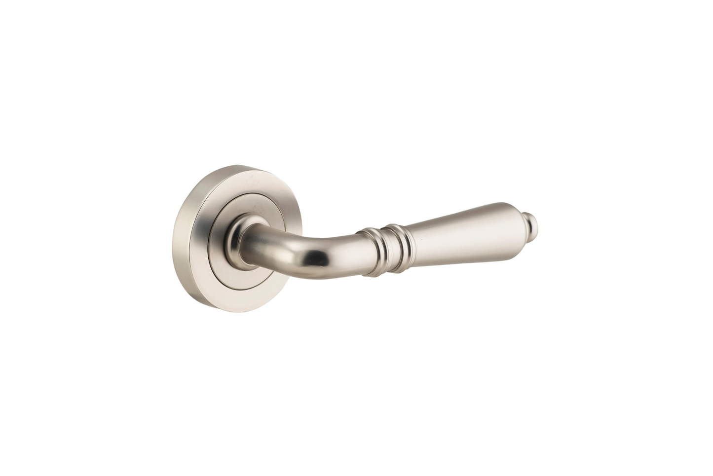 Sarlat Lever on Rose Satin Nickel