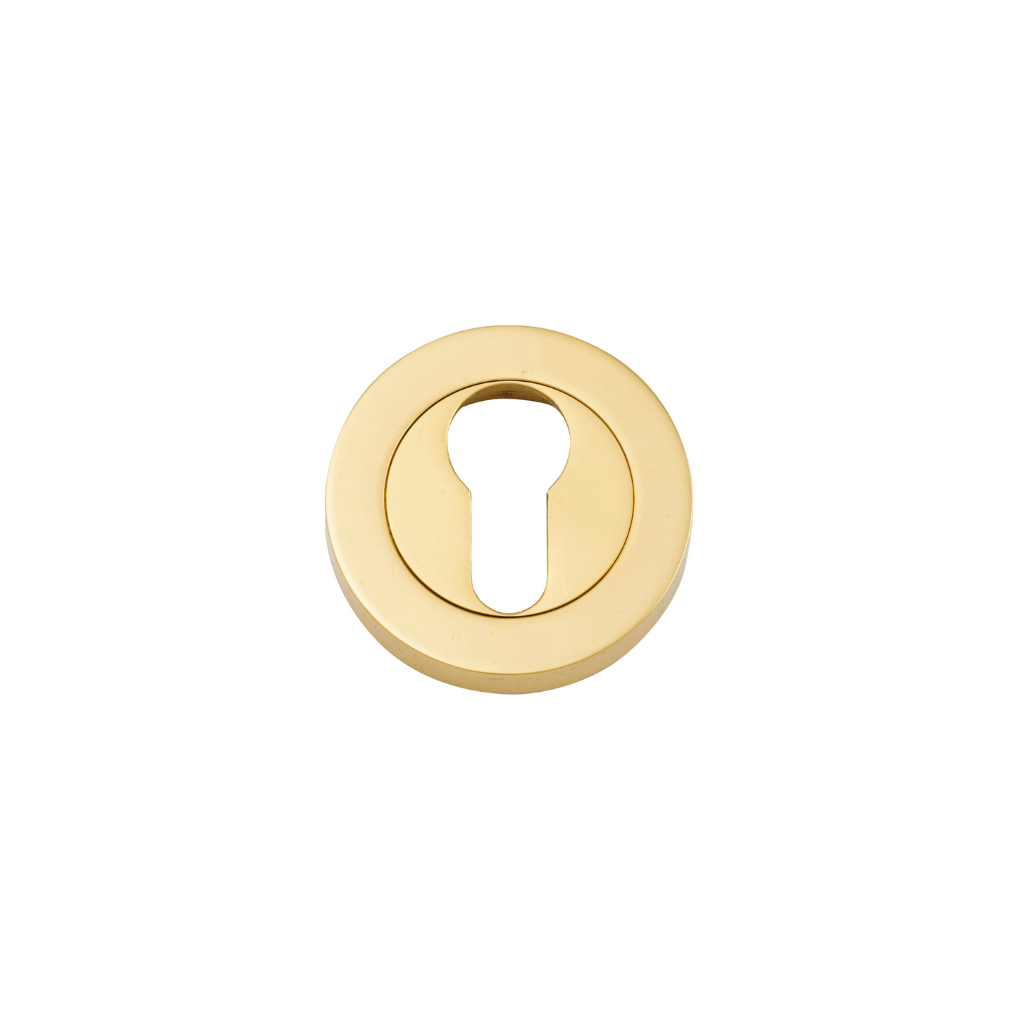 Euro Escutcheon Round Pair Polished Brass