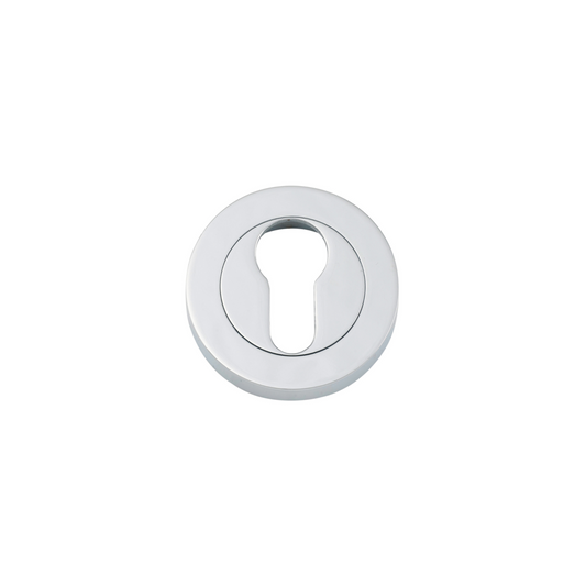 Euro Escutcheon Round Pair Polished Chrome