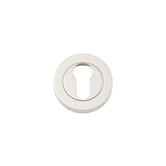 Euro Escutcheon Round Pair Polished Nickel