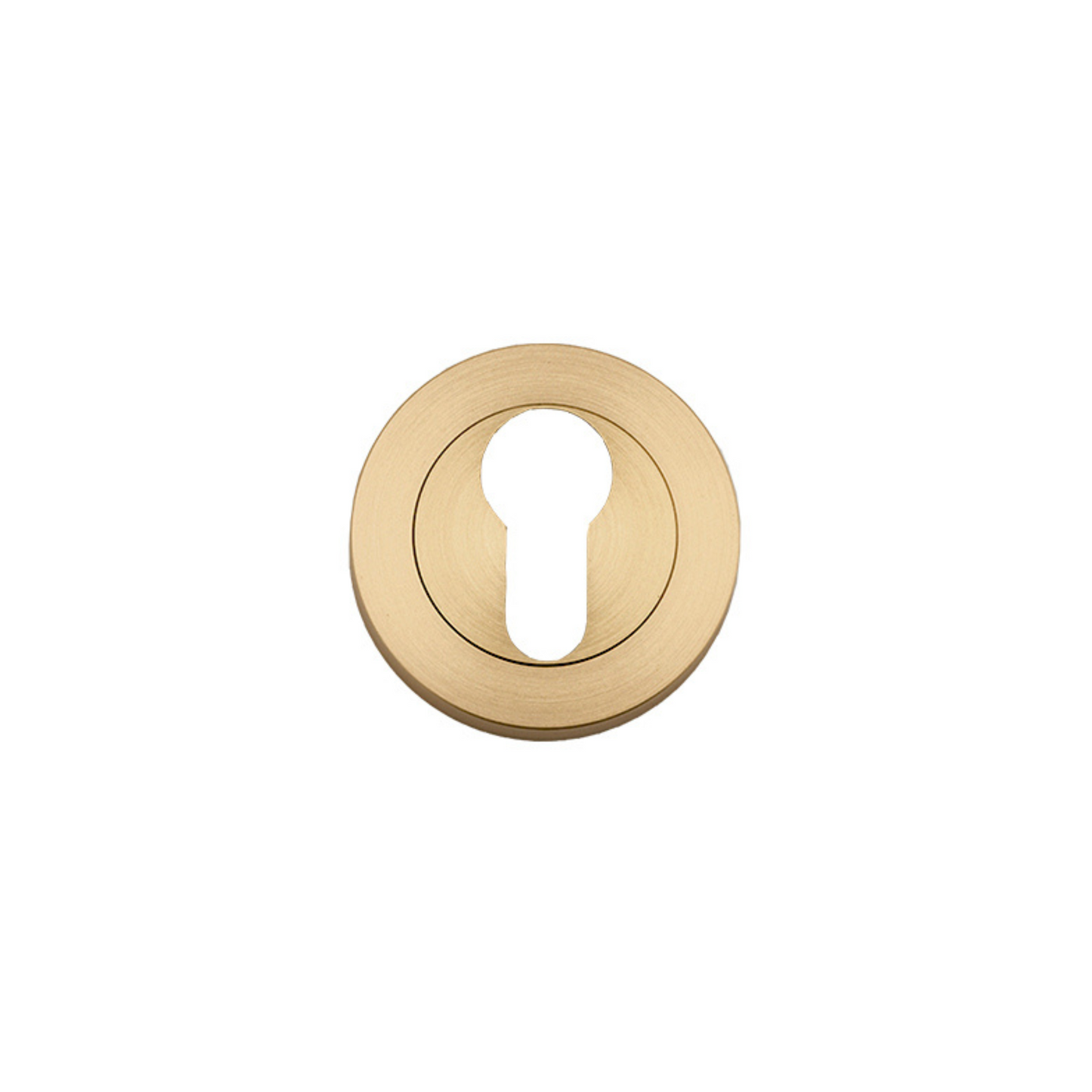 Euro Escutcheon Round Pair Brushed Brass