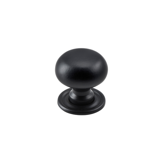 Cupboard Knob Classic Matt Black 25mm