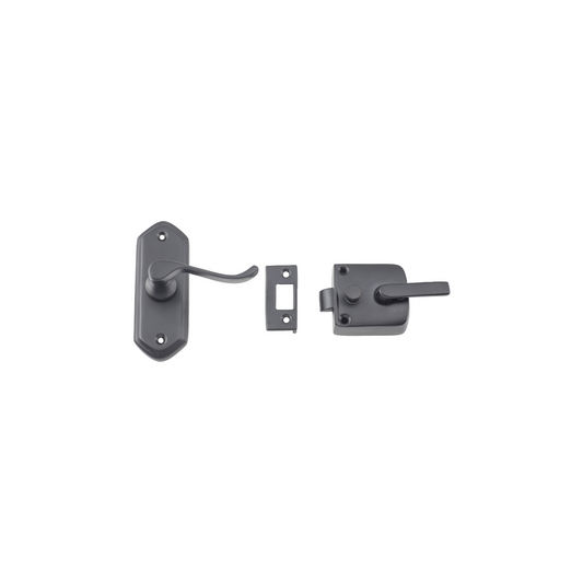 Screen Door Latch - Right Hand External Matt Black