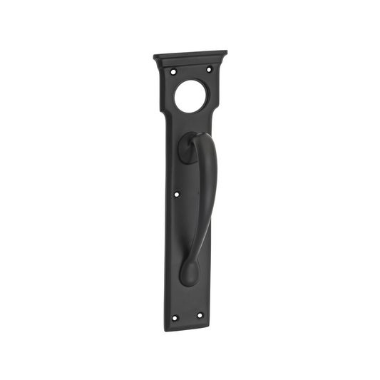 Victorian Cylinder Hole Pull Handle Matt Black