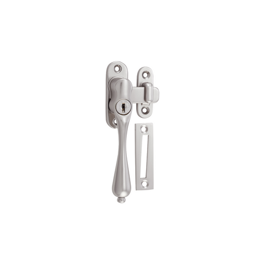 Casement Fastener - Locking Left Hand Satin Nickel