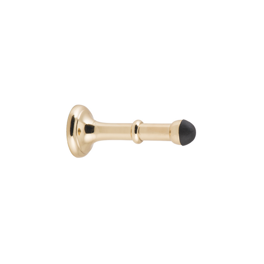 Door Stop - Concealed Fix Polished Brass 100mm