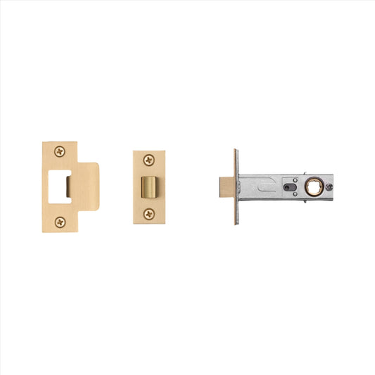 Tubular Latch / Door Handle / Privacy / Brass - 60mm
