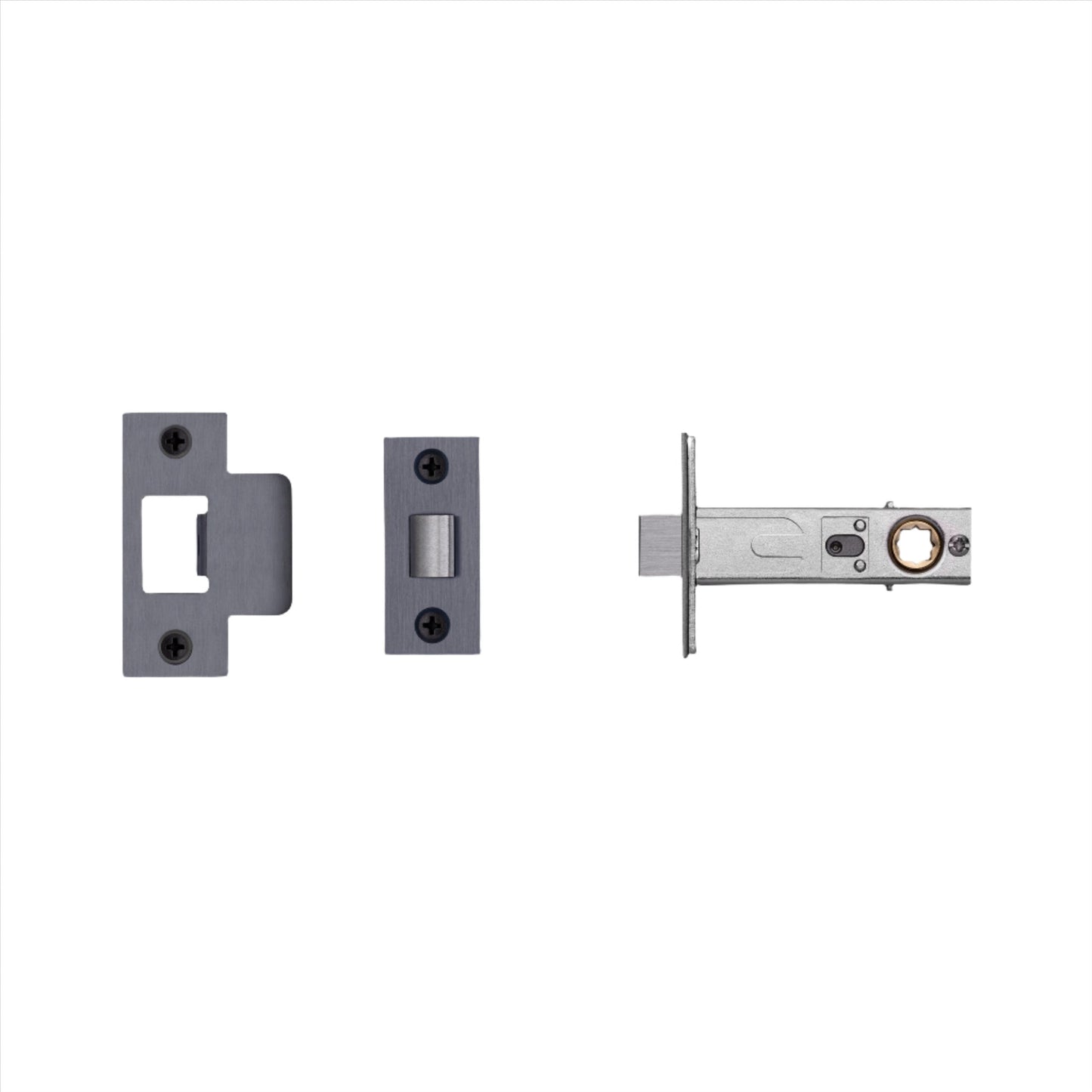 Tubular Latch / Door Handle / Privacy / Gun Metal - 60mm