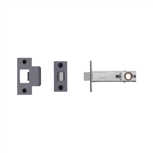 Tubular Latch / Door Handle / Privacy / Gun Metal - 70mm