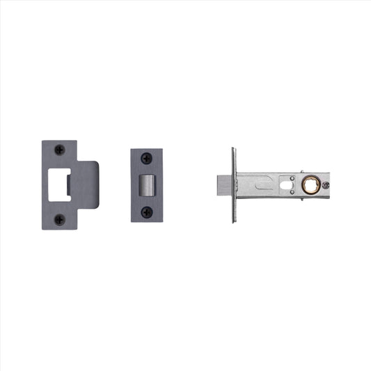 Tubular Latch / Door Handle / Passage / Gun Metal - 60mm
