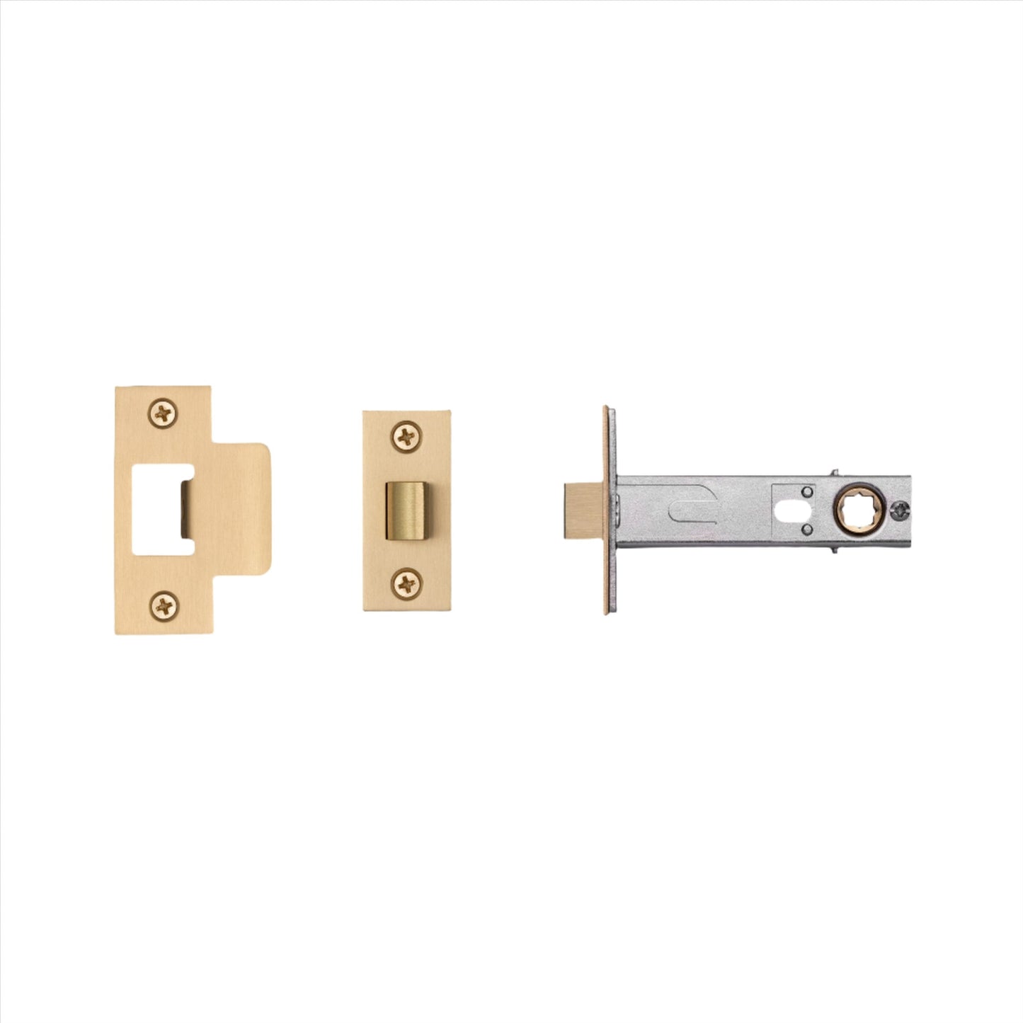 Tubular Latch / Door Handle / Passage / Brass - 70mm