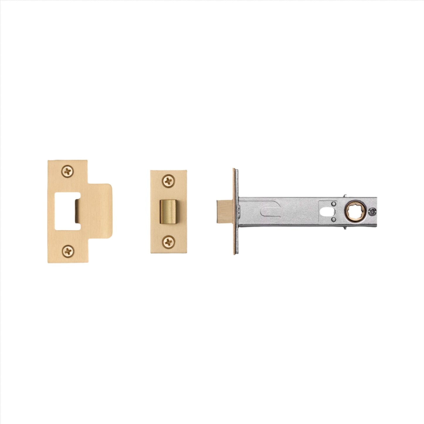 Tubular Latch / Door Knob / Passage / Brass - 80mm