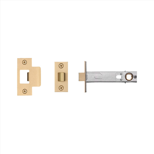 Tubular Latch / Door Knob / Passage / Brass - 80mm