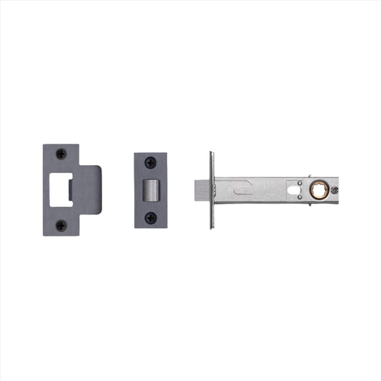 Tubular Latch / Door Handle / Passage / Gun Metal - 70mm