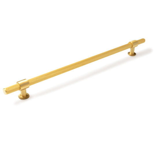Belgravia Knurled Solid Brass Bar Pull Brushed Satin Brass 320mm
