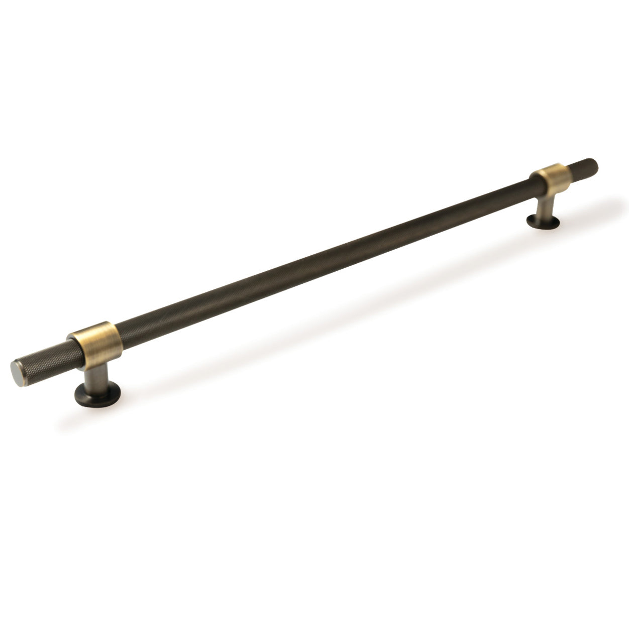 Belgravia Knurled Solid Brass Bar Pull Dark Brushed Brass 320mm