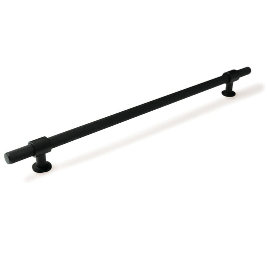 Belgravia Knurled Solid Brass Bar Pull Matt Black 320mm