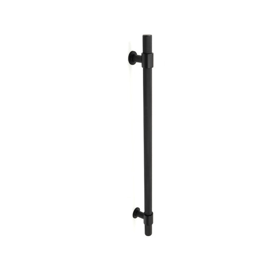 Belgravia Knurled Door Pull with Back-to-Back Fixing 416mm Matt Black