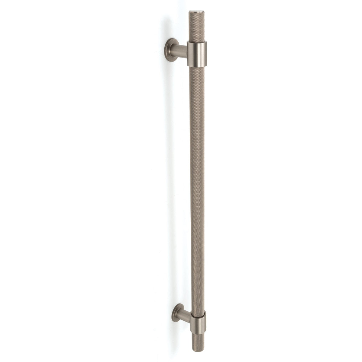 Belgravia Knurled Entry Pull Handle Dull Brushed Nickel