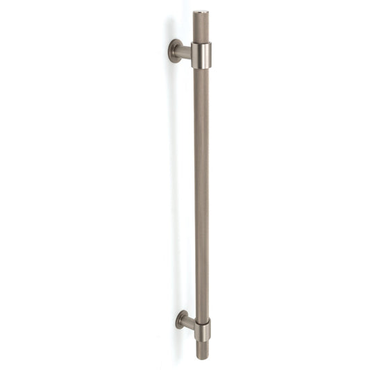 Belgravia Knurled Entry Pull Handle Dull Brushed Nickel