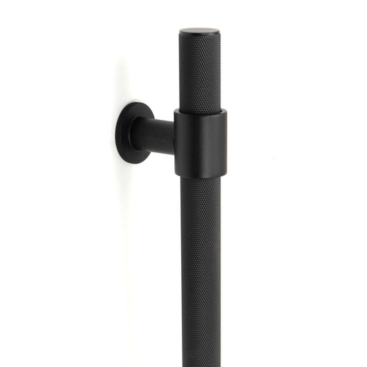 Belgravia Knurled Entry Pull Handle Matt Black