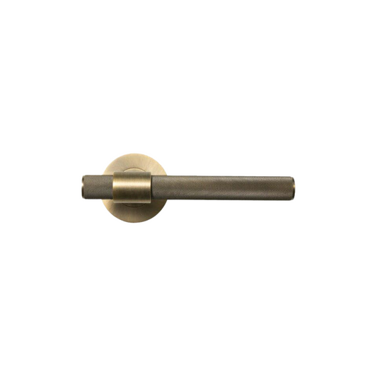 Belgravia Knurled Lever Handle Set Dark Brushed Brass
