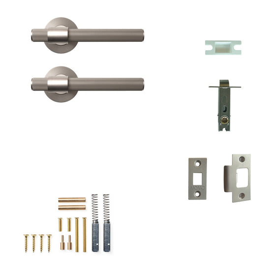Belgravia Lined Lever Passage Set Dull Brushed Nickel