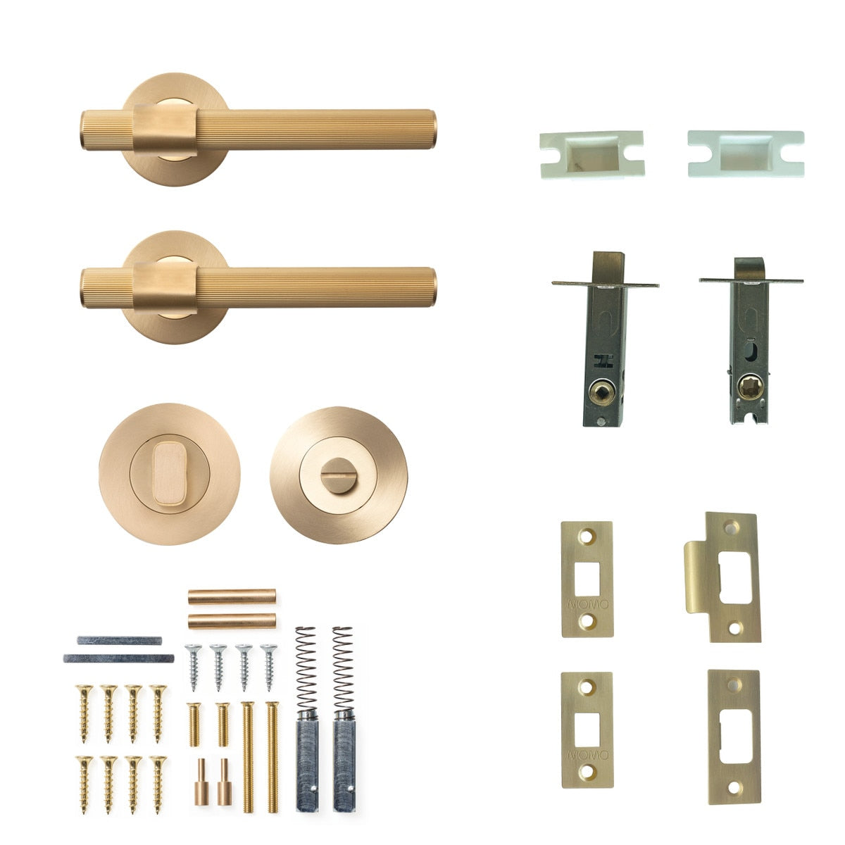 Belgravia Lined Lever Privacy Set Brushed Satin Brass