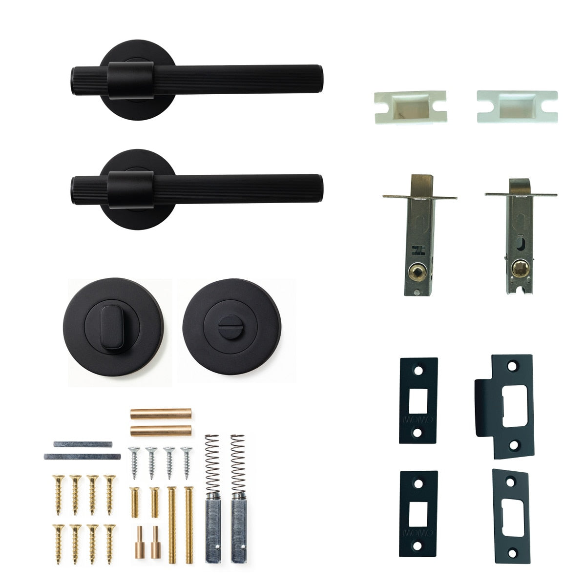 Belgravia Lined Lever Privacy Set Matt Black
