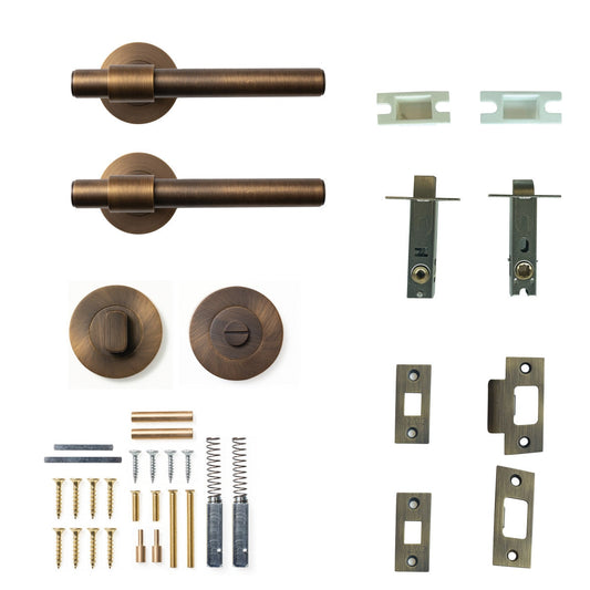 Belgravia Plain Lever Privacy Set Bronze