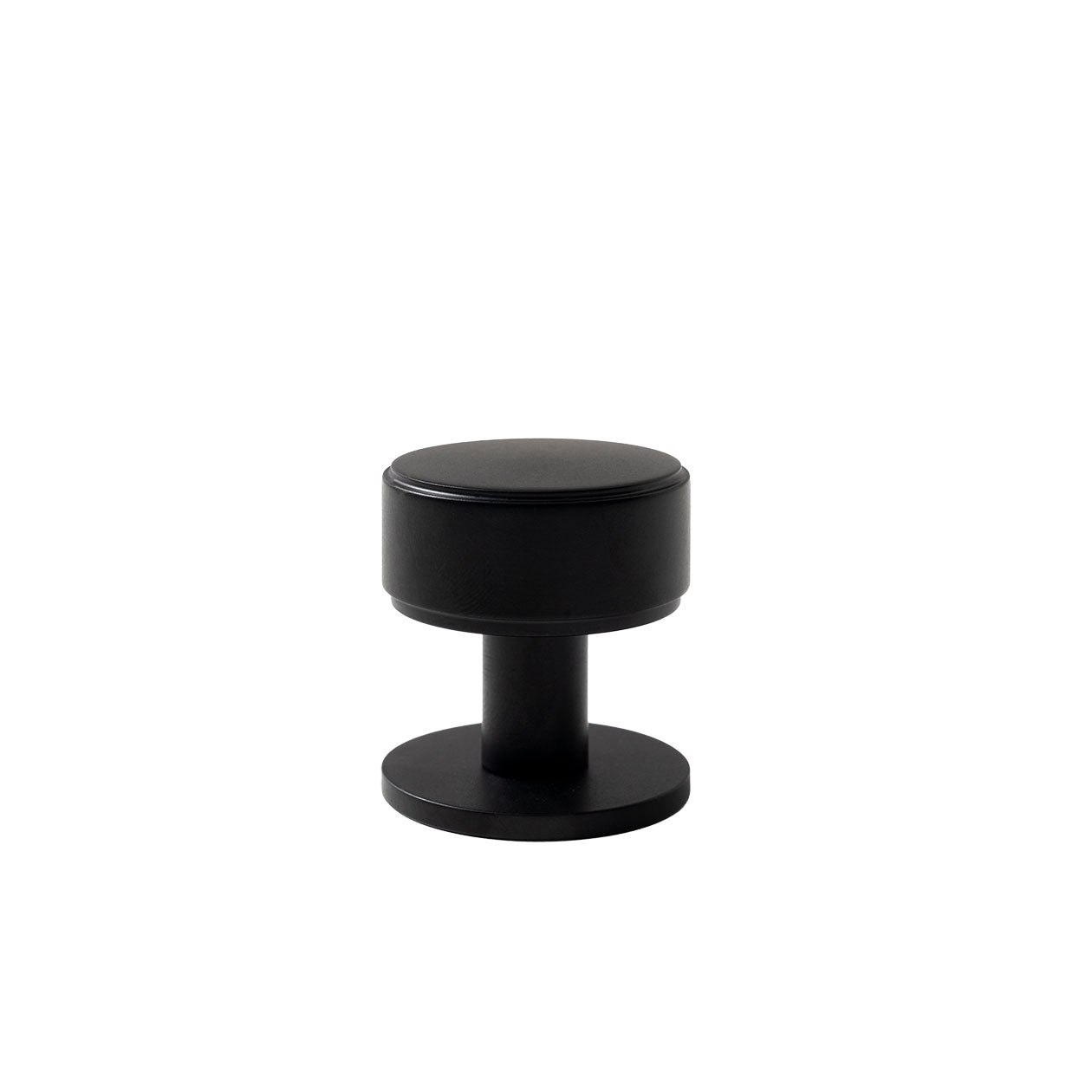 Belgravia Plain Solid Brass Round Knob Matt Black 35mm