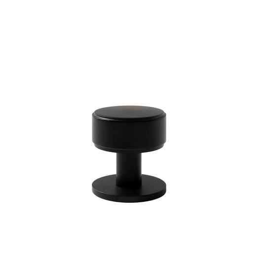 Belgravia Plain Solid Brass Round Knob Matt Black 35mm
