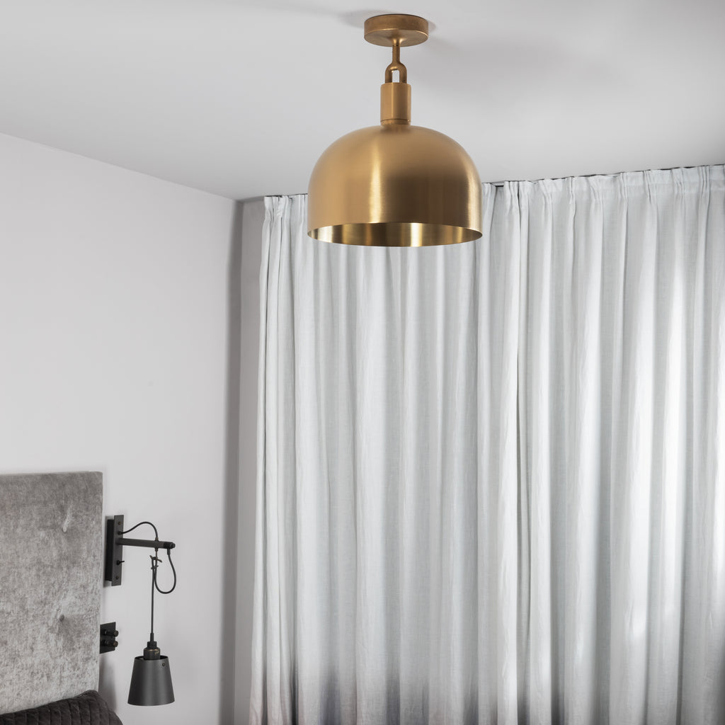 Forked Ceiling / Shade / Large / Brass